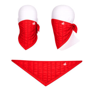 red grid bandana facemask